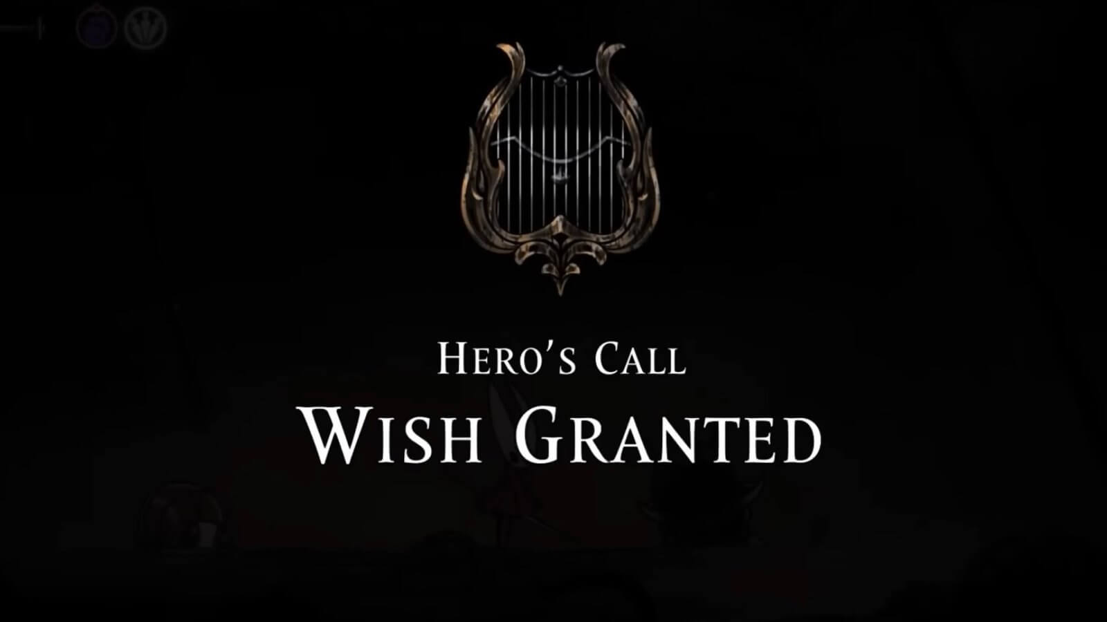 Hero's Call quest completion screen showing Hero's Memento reward