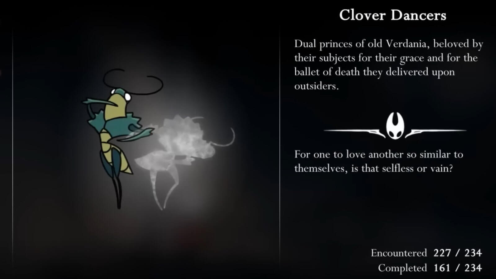 Complete Hunter's Journal showing all 234 entries for Hunter's Memento