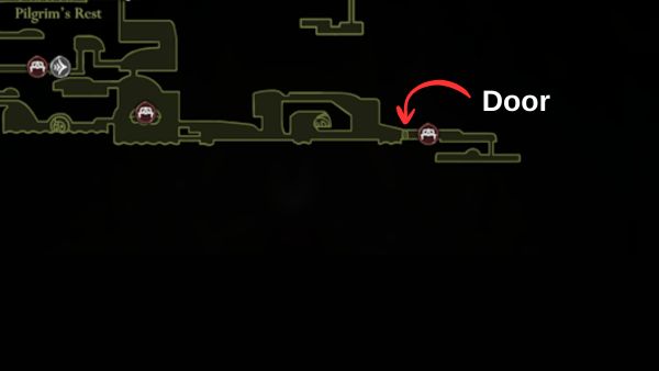 Far Fields Needolin door location leading to Weavenest Cindril in Silksong