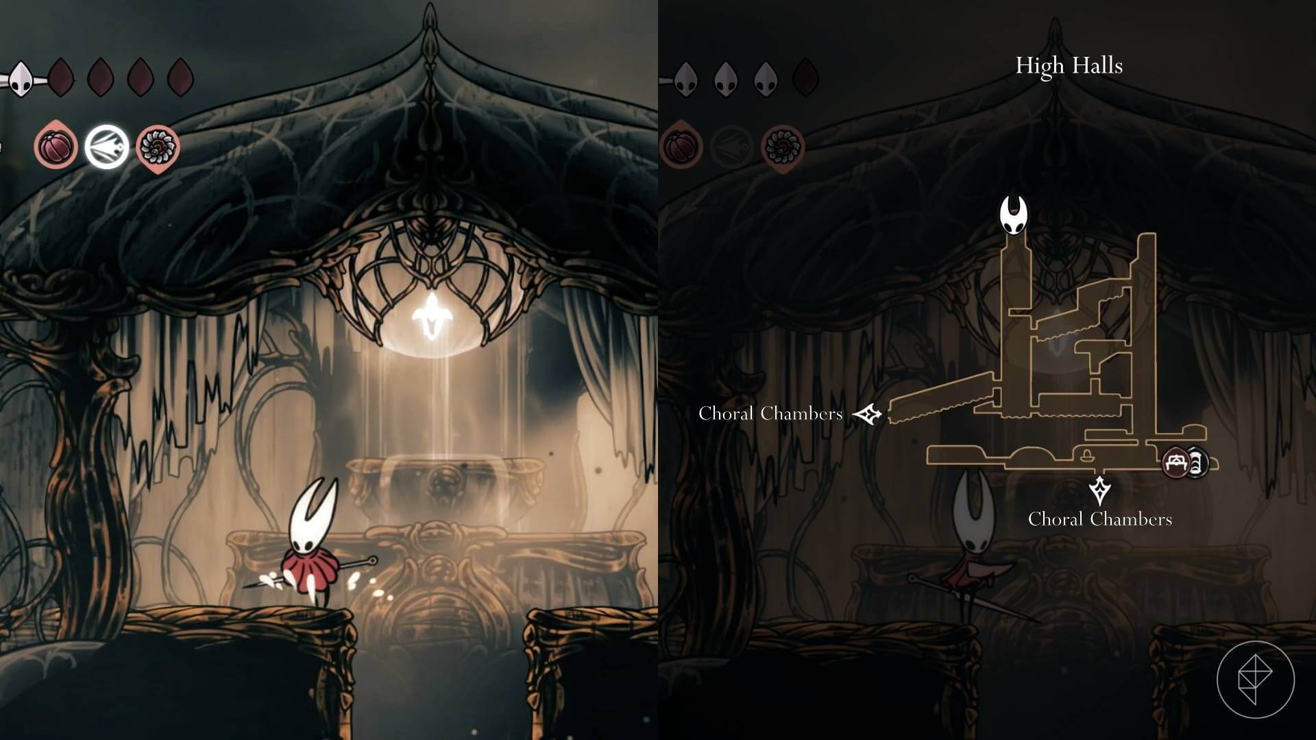 High Halls spool fragment location - rotating rings and waterway climbing challenge