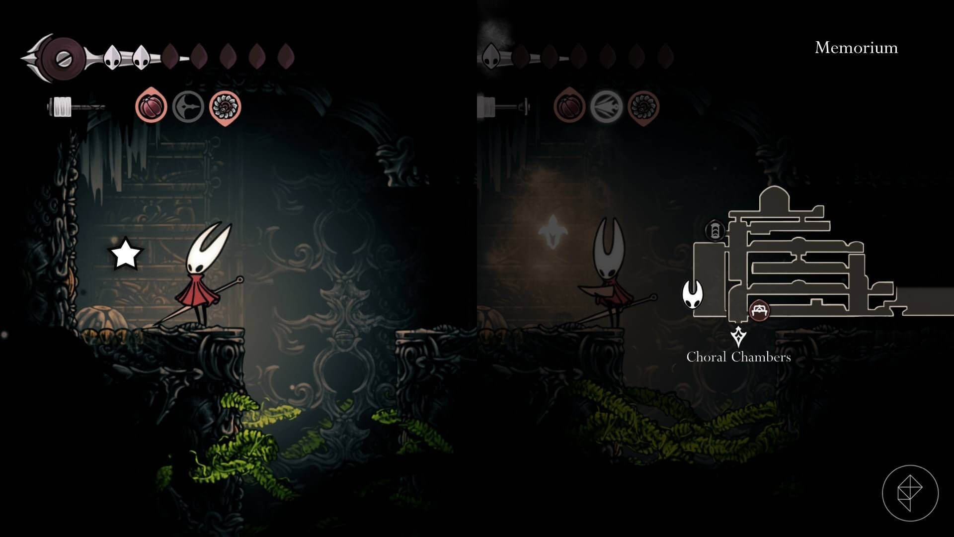 Memorium spool fragment location - final platforming challenge with thorns and Drifter's Cloak usage