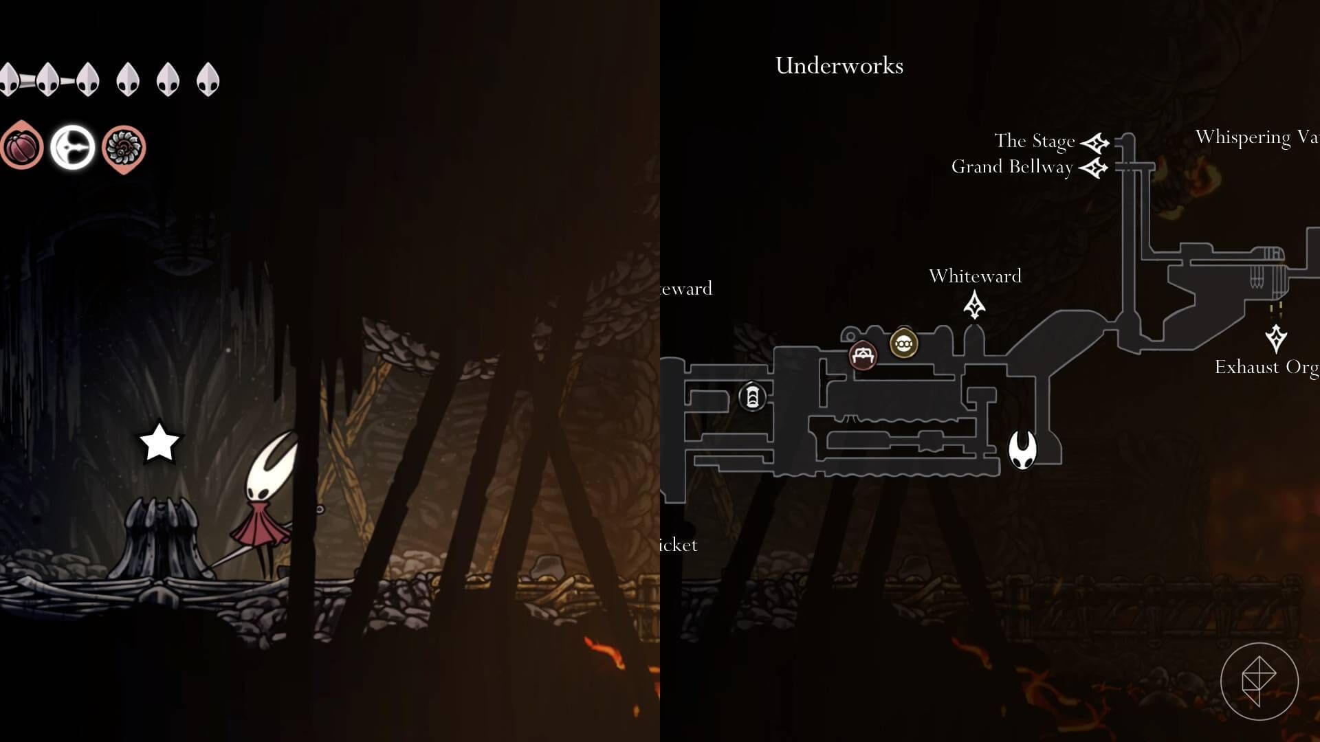 Underworks second spool fragment location - spike pit bottom with complex navigation